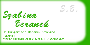 szabina beranek business card